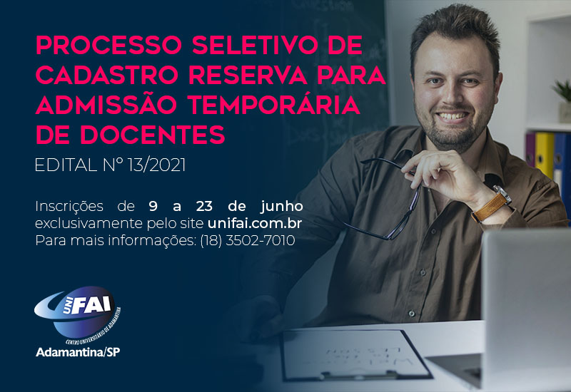 UniFAI abre Processo Seletivo de cadastro reserva para docentes