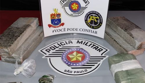 Homem é preso e tijolos de maconha são apreendidos pela Força Tática em Adamantina