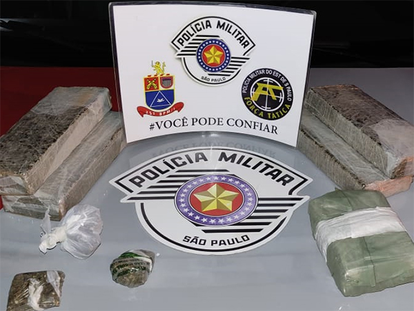 Homem é preso e tijolos de maconha são apreendidos pela Força Tática em Adamantina