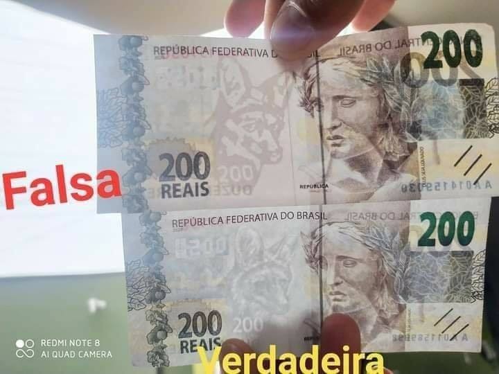 Derrame de cédulas falsas de R$200 e R$100 deixa comércio em estado de alerta