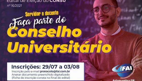 UniFAI abre edital para eleição de nova formação do Conselho Universitário