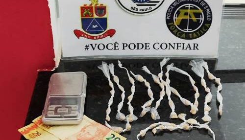 Em Adamantina, adolescente é apreendido pela Força Tática com 63 pedras de crack