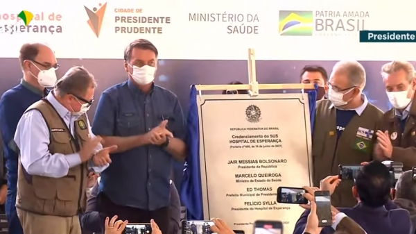 Solenidade com Bolsonaro marca credenciamento do Hospital do Câncer de Presidente Prudente ao SUS