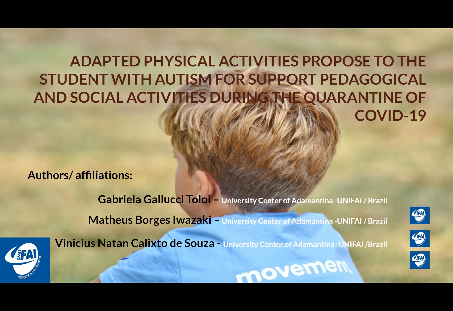 Alunos e docente de Educação Física apresentam trabalho  em Simpósio Internacional de Atividade Física Adaptada