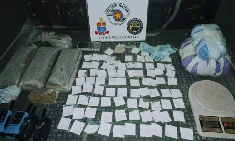 Força Tática prende irmãos e apreende grande quantidade de drogas