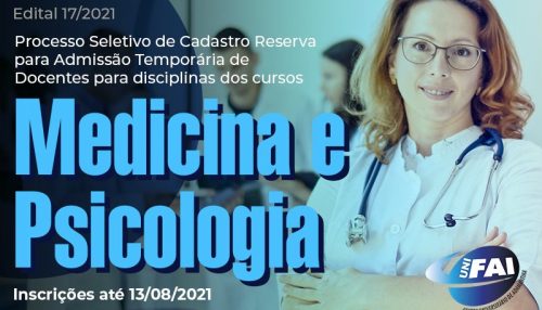 UniFAI abre inscrições de processo seletivo de cadastro  reserva para contratação temporária de docentes
