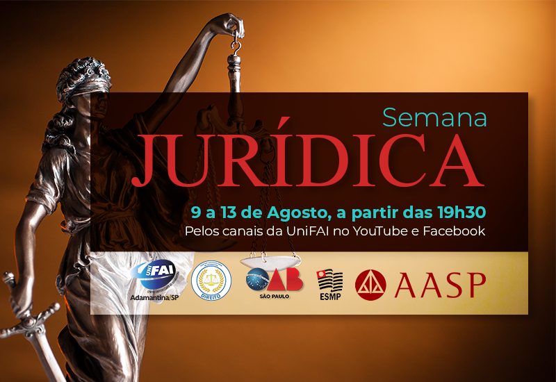 UniFAI abre Semana Jurídica 2021 com  palestras em ambiente virtual até sexta, 13
