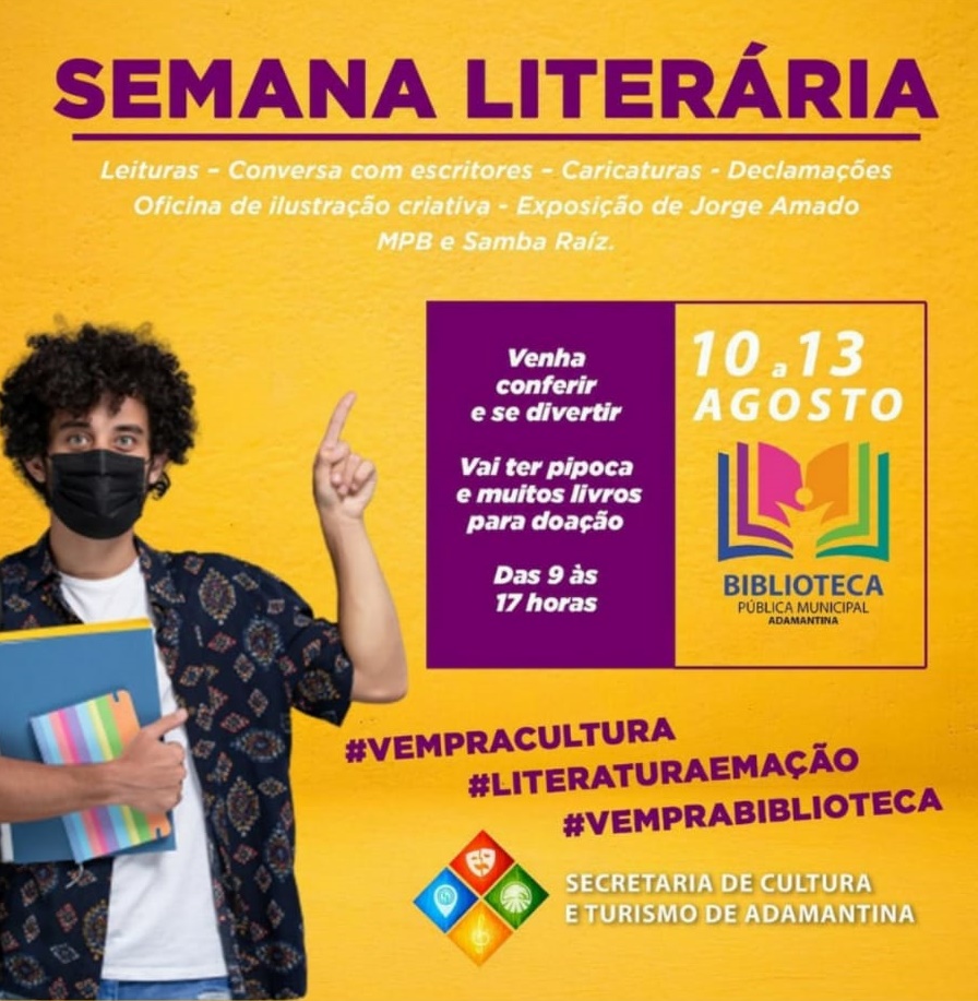 Secretaria de Cultura e Turismo de Adamantina promove Semana Literária