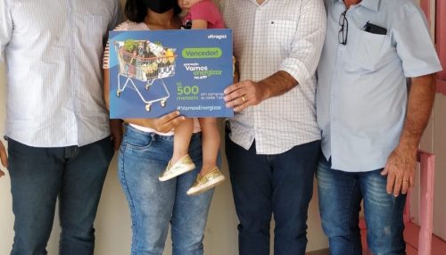 Cliente da Ultragaz Adamantina, ganha 1 ano de supermercado na promoção Vamos energizar no app da Ultragaz