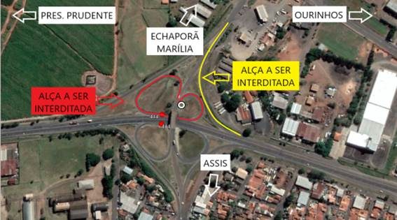 Trevo da ligação Marília-Assis terá obras no pavimento