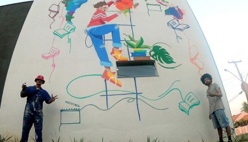 Instituição Capaz revitaliza visual e inova com arte urbana em grafite na parede da sede
