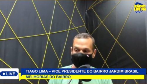 Tiago Lima, Vice Presidente do Jardim Brasil destaca as ações realizadas pelos moradores.