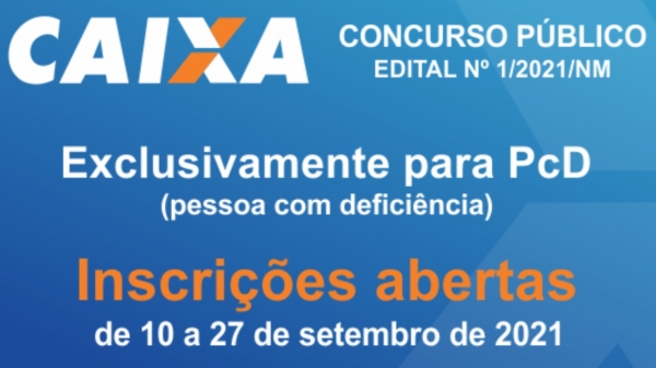 Caixa abre concurso exclusivo com mil vagas para pessoas com deficiência
