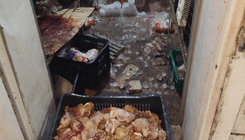 Vigilância Sanitária interdita câmara fria de mercado com mais de 500kg de alimentos considerados impróprios para o consumo humano