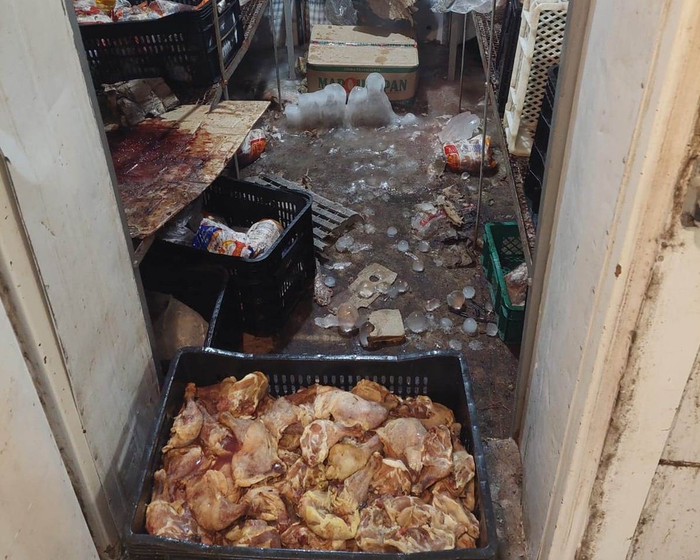 Vigilância Sanitária interdita câmara fria de mercado com mais de 500kg de alimentos considerados impróprios para o consumo humano