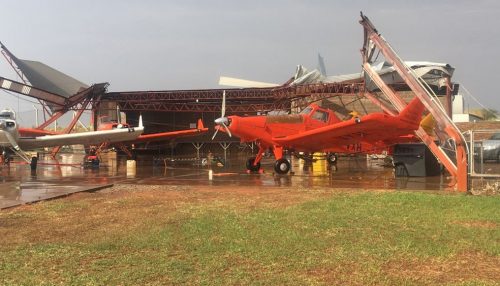 Fortes ventos provocam danos na estrutura do Aeroporto Estadual de Dracena