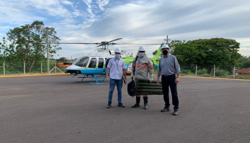Energisa usa helicóptero para auxiliar na localização dos estragos que o temporal causou na rede elétrica