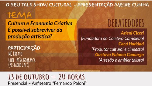 Tem talk show cultural nesta quarta-feira