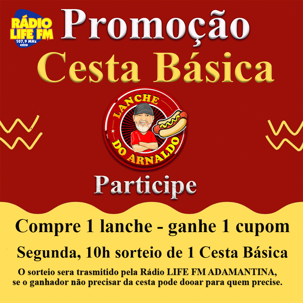 Promoção de Cesta Básica do Lanche do Arnaldo
