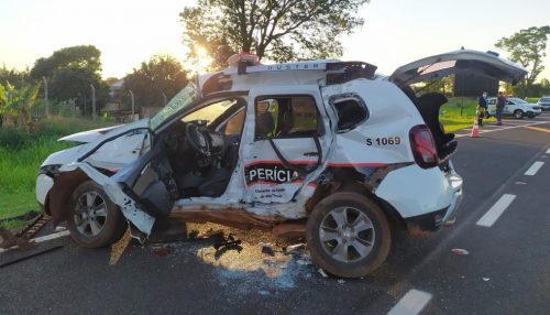 Policial científica morre em batida entre viatura e ônibus em Martinópolis