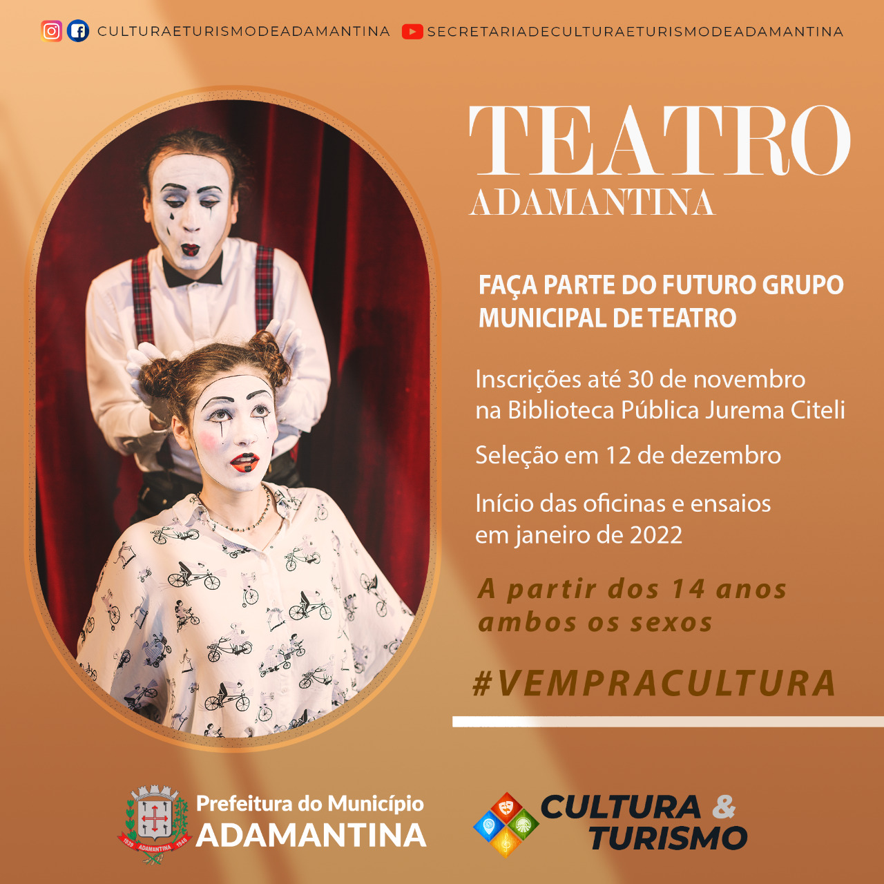 Secretaria de Cultura e Turismo de Adamantina inicia tratativas para formação de grupo teatral