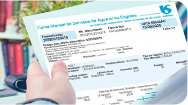Sabesp passa a entregar novo modelo de conta de água aos clientes