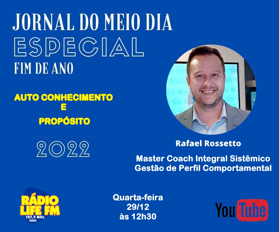 Jornal do Meio Dia Especial com o Master Coach Integral Sistêmico, Rafael Rossetto