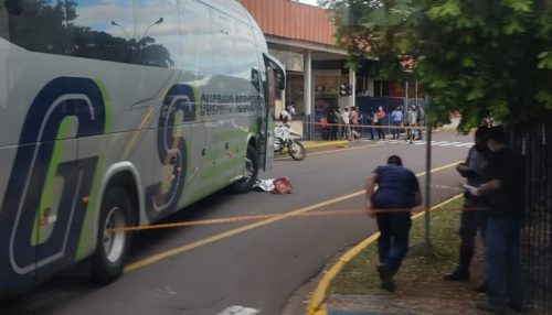 Ônibus atropela e mata pedestre na entrada do Terminal Rodoviário de Presidente Prudente