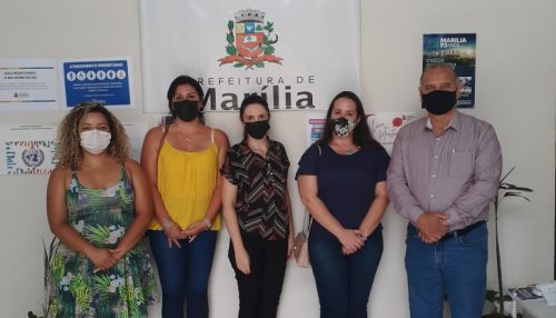 Membros do Conselho Municipal da Pessoa com Deficiência de Adamantina visitam Secretaria Municipal dos Direitos Humanos de Marília