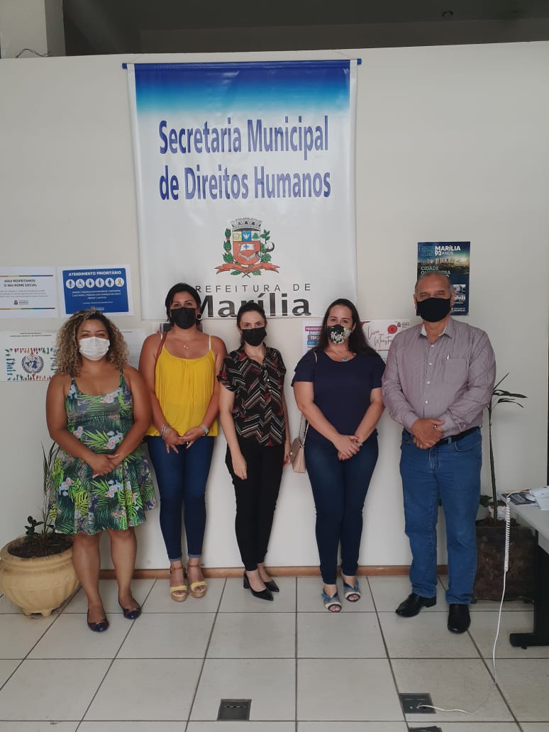 Membros do Conselho Municipal da Pessoa com Deficiência de Adamantina visitam Secretaria Municipal dos Direitos Humanos de Marília