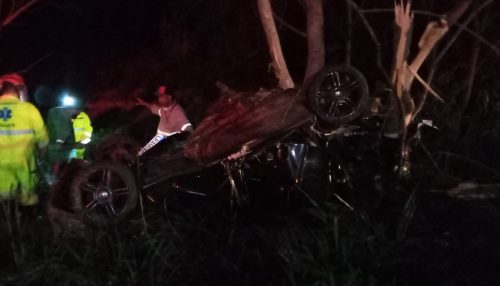Homem fica gravemente ferido após perder o controle da direção e bater em árvore na SP-294