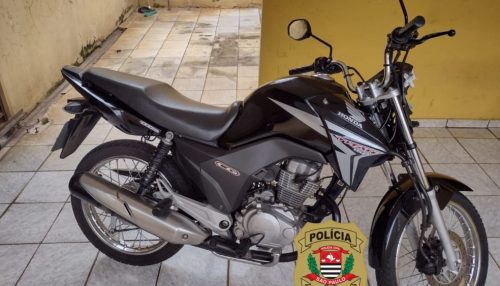 Em menos de 24h, investigações recuperam motocicleta furtada em Dracena