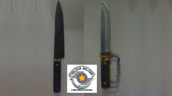 Na virada, PM de Lucélia prende rapaz após ele ferir à faca o próprio pai, na Vila Renó