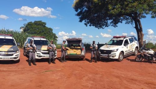 Após desobedecer ordem de parada, motorista abandona veículo com mais de 400 kg de drogas, em Rancharia
