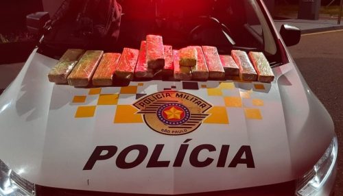 Passageiro fica nervoso durante fiscalização policial e acaba preso por transportar 10kg de maconha