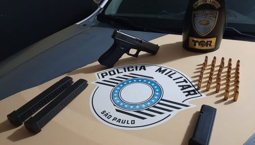 Pistola 9mm, carregadores e munições são apreendidos durante fiscalização da Polícia Rodoviária