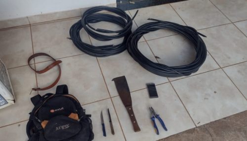 Polícia Militar de Adamantina prende homem que furtava cabos elétricos em postes da zona rural