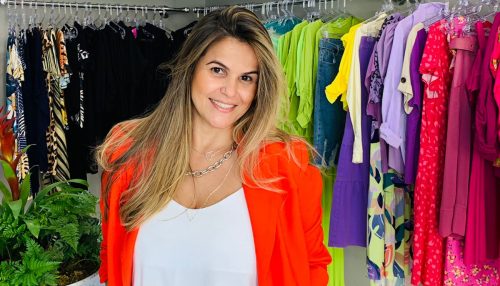 Loja Bella - por Dani Pina veste Mayra Ferrari, apresentadora do programa ‘Agora é Que São Elas”