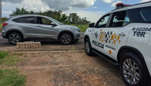 PM Rodoviária apreende 47 tabletes de pasta base de cocaína na SP-294; homem é preso