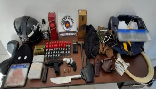 Jovens são presos com armas, bebidas e caminhonete furtada em Tupã