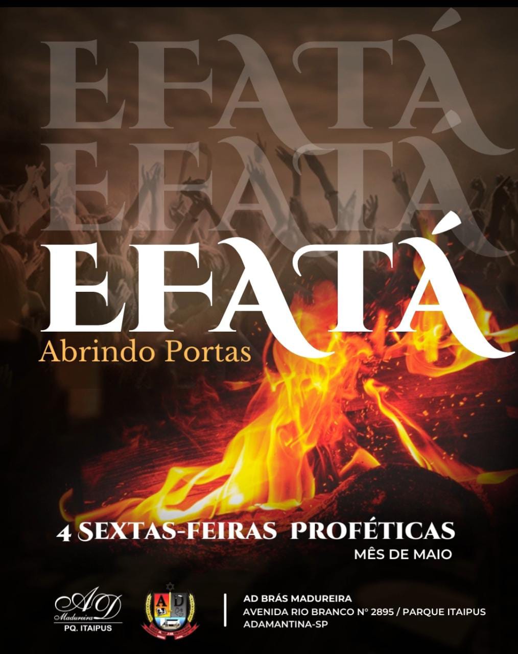 Congregação do Parque Itaipus da AD. Madureira realiza evento “Efatá Abrindo Portas” no mês de Maio