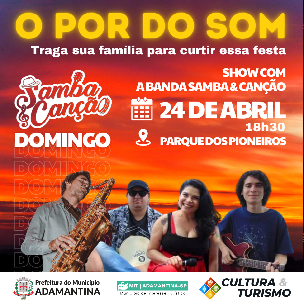 Prefeitura de Adamantina promove mais uma edição do “O Pôr do Som”