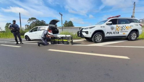 Contratado por R$ 2 mil para fazer o transporte interestadual de droga, motorista é preso em flagrante com 130kg de maconha