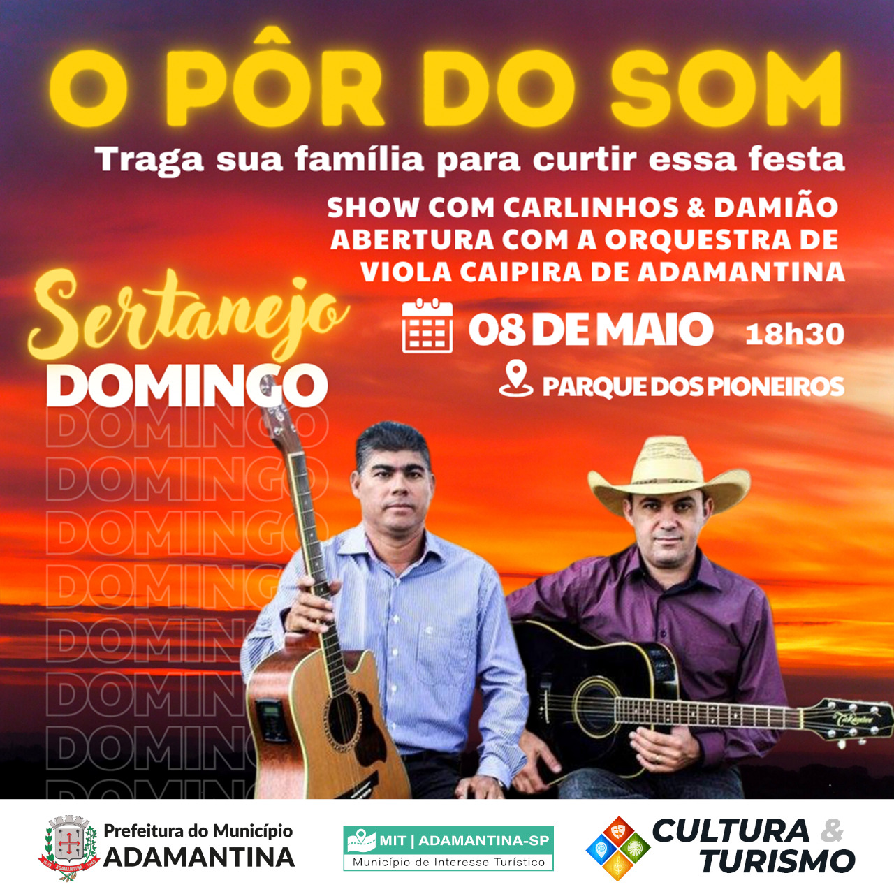 Prefeitura de Adamantina divulga programação do final de semana alusiva aos 73 anos do município