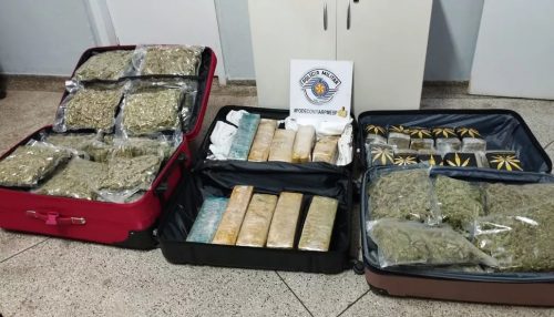 Militares em atividade delegada detêm mulheres e apreendem carga de maconha e skank no Terminal Rodoviário de Presidente Prudente