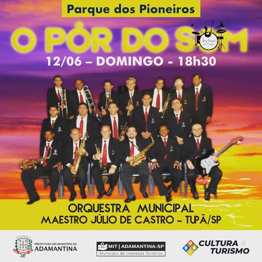 Pôr do Som terá apresentação da Orquestra Júlio de Castro de Tupã