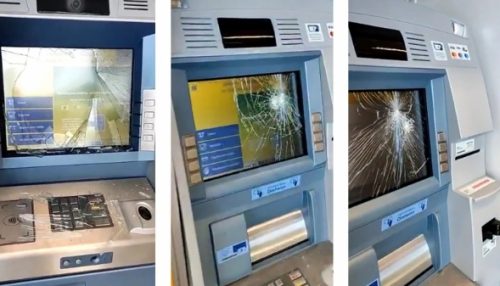 Homem é preso pela PM após danificar todos os caixas eletrônicos do Banco do Brasil em Pacaembu