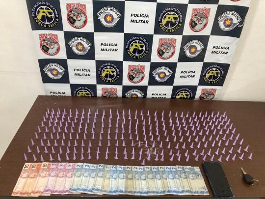 Morador de Parapuã é preso em Tupã com 262 pinos de cocaína