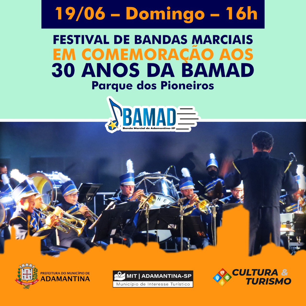 BAMAD comemora 30 anos com festival de bandas marciais