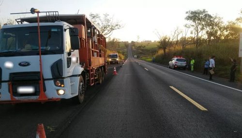 Trabalhador é atingido por retrovisor de ônibus e morre durante pintura de sinalização na Rodovia Jorge Bassil Dower, em Nantes